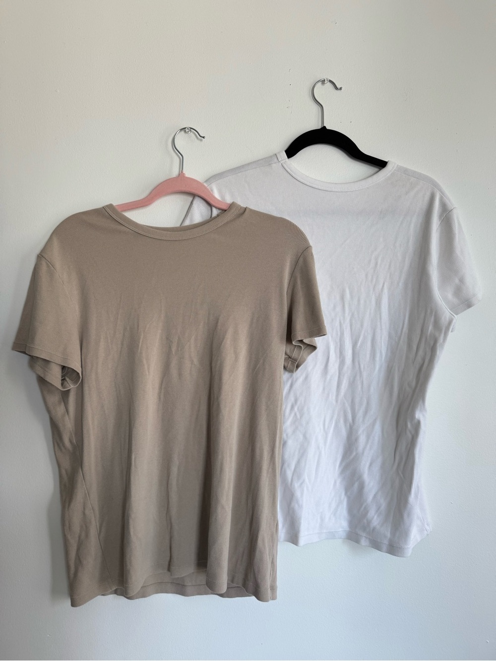 2 pack UNIQLO Soft Ribbed Crew Neck Short Sleeve T-Shirt